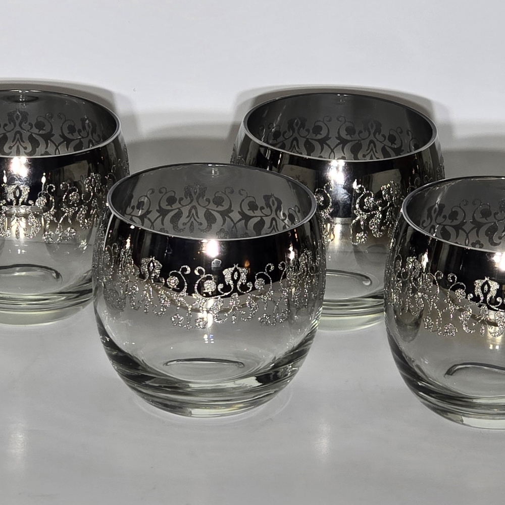 MCM Silver Patterned Glasses Set